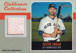 2019 Topps Heritage Toronto Blue Jays Justin Smoak Clubhouse Collection Relics