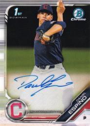 2019 Bowman Chrome Cleveland Indians Daniel Espino Draft Autographs