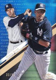 2019 Topps Gold Label New York Yankees Derek Jeter Base Class 3 Blueパラレル版 33/50