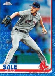 2019 Topps Chrome Boston Red Sox Chris Sale Base Blue Refractorsパラレル版 053/150