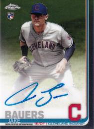 2019 Topps Chrome Cleveland Indians Jake Bauers Rookie Autographs