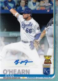 2019 Topps Chrome Kansas City Royals Ryan O'Hearn Rookie Autographs Refractorsパラレル版 250/499