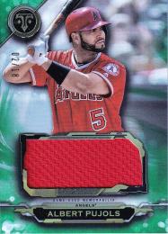 2019 Topps Triple Threads Los Angeles Angels Albert Pujols Single Jumbo Relics Emeraldパラレル版 02/18