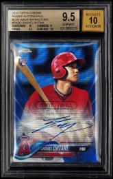 2018 Topps Chrome #RASO Shohei Ohtani Rookie Autographs Blue Wave Refractors【27/150】【BGS GEM MT 9.5/AU10】 Los Angeles Angels