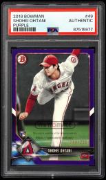 2018 Bowman #49 Shohei Ohtani Purple【244/250】【PSA Authentic】 Los Angeles Angels