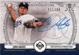 2015 Topps Museum Collection Tampa Bay Rays Chris Archer Archival Autographs 021/399