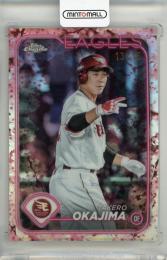 2024 Topps NPB Chrome 岡島豪郎 Cherry Blossoms Refractors【13/15】 東北楽天ゴールデンイーグルス