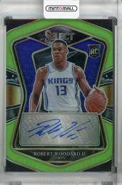 2020-21 Panini Select Sacramento Kings Robert Woodard II  Rookie Signatures Neon Green #RS-WOO 23/99