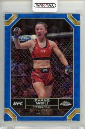 2024 TOPPS Chrome UFC Zhang Weili Blue Wave Refractors #200【11/75】