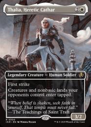 【INR】【ENG】【Foil】〈300-R-W〉《異端聖戦士、サリア/Thalia, Heretic Cathar》ボーダーレス版