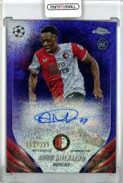2023-24 Topps Chrome UEFA Club Competitions Antoni Milambo RC/Chrome Autographs/Violet Speckle Refractors/#CA-AM【062/299】 Feyenoord