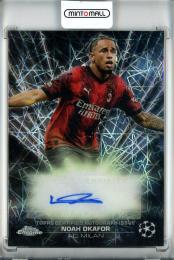 2023-24 Topps Chrome UEFA Club Competitions Noah Okafor Black Lazer Autographs/#BLA-NO AC Milan