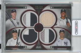 2024 Topps Museum Collection Aaron Judge / Juan Soto / Anthony Rizzo / Giancarlo Stanton Four-Player Primary Pieces Quad Relics【03/010】 New York Yankees