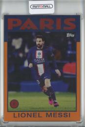 2022-23 Topps Paris Saint-Germain Team Set  Lionel Messi 1986 Topps #37 Orange Parallels 20/25