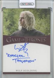 2019 Rittenhouse Game of Thrones Wilf Scolding as Rhaegar Targaryen Autographs