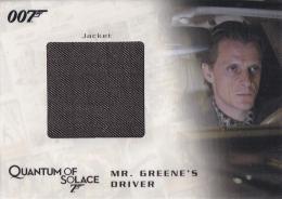 2009 RITTENHOUSE James Bond Archives Relic / Greene's Driver (Single Costume) 【473/625】