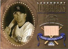 2001 DONRUSS Classics  Todd Helton Game Used Bat