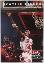 1992 SkyBox USA #72 Scottie Pippen/NBA Steals and Blocks