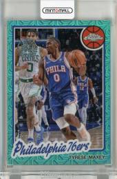 2025-26 Topps Tyrese Maxey '80-81 Topps Chrome Aqua Mojo Refractors #TCTM【096/199】
