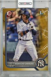 2022 Topps Bowman Oswaldo Cabrera Paper Prospects Gold #BP-17 1st ※初期傷あり【15/50】 New York Yankees