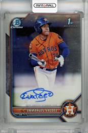 2022 Topps Bowman Chrome Enmanuel Valdez Chrome Prospect Autographs #CPA-EV 1st  Houston Astros