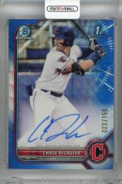 2022 Topps Bowman Draft Chase DeLauter Chrome Draft Pick Autographs Blue Wave #CDA-CD 1st ※初期傷あり【023/150】 Cleveland Guardians