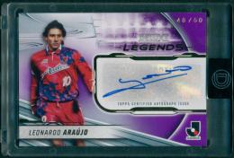 2024 TOPPS J.LEAGUE DELUXE レオナルド・アラウージョ AUTO【48/60】 鹿島アントラーズ