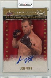 2009 UPPER DECK Prominent Cuts Jon Fitch Cage Fighter Signature Renditions #CFSRJF