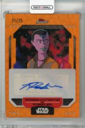2023 TOPPS FINEST  Autographs Orange Refractors #FANC  Nazneen Contractor as Synara San 21/25