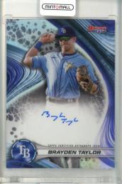 2024 Topps Bowman's Best Brayden Taylor #B24-BT Best of 2024 Autograph Refractors Rays