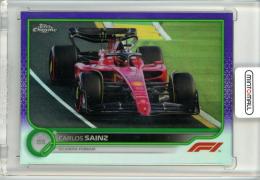 2022 Topps Chrome Fomula 1  Carlos Sainz #31 Purple Green Refractor