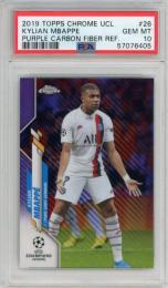 [PSA10] 2019-20 Topps Chrome Uefa Champions League	Kylian Mbappe	Purple Carbon Fiber Refractor #26
