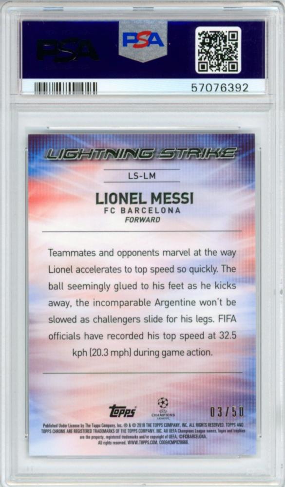 ミントモール / MINT 福岡店 / [PSA10] 2017-18 Topps Chrome Uefa Champions League Lionel  Messi Lightning Striker Gold #LS-LM 3/50