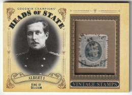 2020 UPPER DECK Goodwin Champions Heads of State Stamps / ALBERT I of Belgium