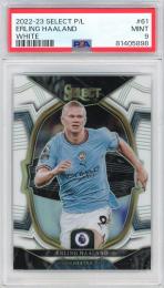 2022-23 Panini Select Premier League Erling Haaland Base Terrace/White Parallels/#61【16/20】【PSA9】 Manchester City