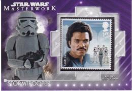 2020 Topps Star Wars Masterwork  Stormtrooper - Lando Calrissian Commemorative Stamp Relics Purpleパラレル版 06/50