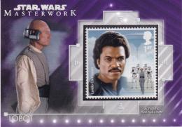 2020 Topps Star Wars Masterwork  Lobot - Lando Calrissian Commemorative Stamp Relics Purpleパラレル版 39/50