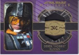 2020 Topps Star Wars Masterwork  Derek “Hobbie” Klivian – Red Five X-Wing Squadron Commemorative Dog Tag Medallion Purple 39/50