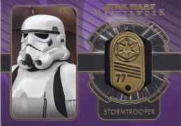 2020 Topps Star Wars Masterwork  Stormtrooper – Galactic Empire 77 Commemorative Dog Tag Medallion Purple 30/50