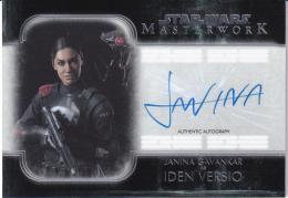 2020 Topps Star Wars Masterwork  Janina Gavankar as Iden Versio Autograph Animated Signers