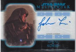 2020 Topps Star Wars Masterwork  John Tui as Korso Autograph Rogue One & Solo Signers Blue Foilパラレル版 16/99