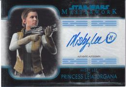 2020 Topps Star Wars Masterwork  Misty Lee as Princess Leia Organa Autograph Animated Signers Blue Foilパラレル版 22/99