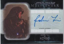 2020 Topps Star Wars Masterwork  John Tui as Korso Autograph Rogue One & Solo Signers Rainbow Foilパラレル版 43/50