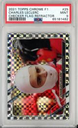 2021 TOPPS Chrome Formula 1  Charels Leclerc Checker Flag Refractor #25 【PSA9】