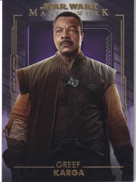 2020 Topps Star Wars Masterwork  Greef Karga Base Purpleパラレル版 20/50