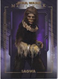 2020 Topps Star Wars Masterwork  Sagwa Base Purpleパラレル版 32/50