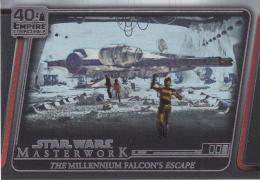 2020 Topps Star Wars Masterwork  Millennium Falcon's escape The Empire Strikes Back 40th Anniversary Rainbow Foilパラレル版 003/299