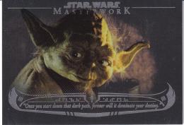 2020 Topps Star Wars Masterwork  "Once you start down that dark path, forever will it dominate your destiny." The Wisdom of Yoda Rainbow Foilパラレル版 116/299