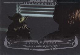 2020 Topps Star Wars Masterwork  "Death is a natural part of life." The Wisdom of Yoda Rainbow Foilパラレル版 043/299