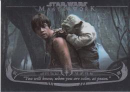 2020 Topps Star Wars Masterwork  "You will know, when you are calm, at peace." The Wisdom of Yoda Rainbow Foilパラレル版 198/299